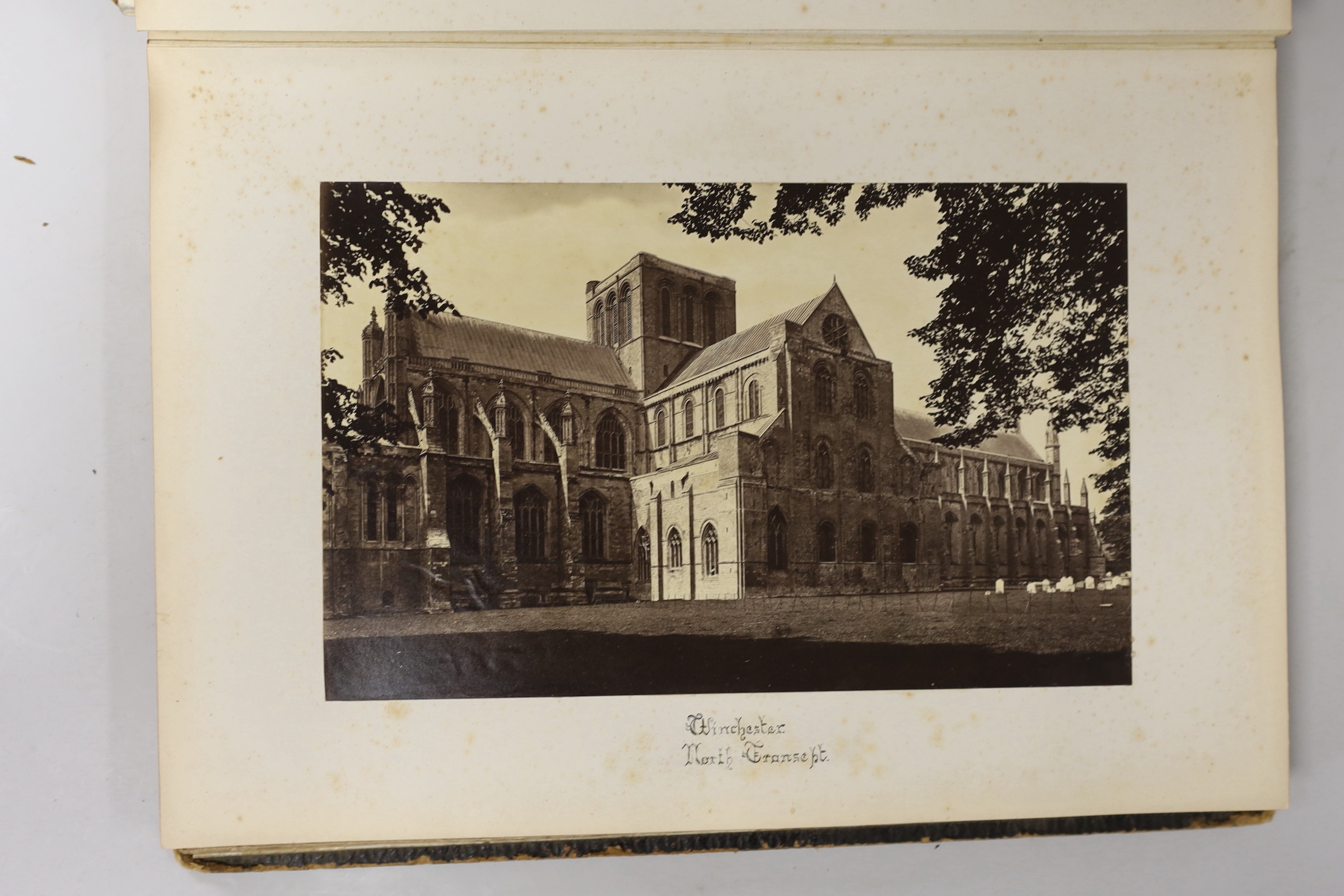 A photograph album, to contain religious and sacred sites throughout the United Kingdom, including Colchester, London, Bristol, etc.